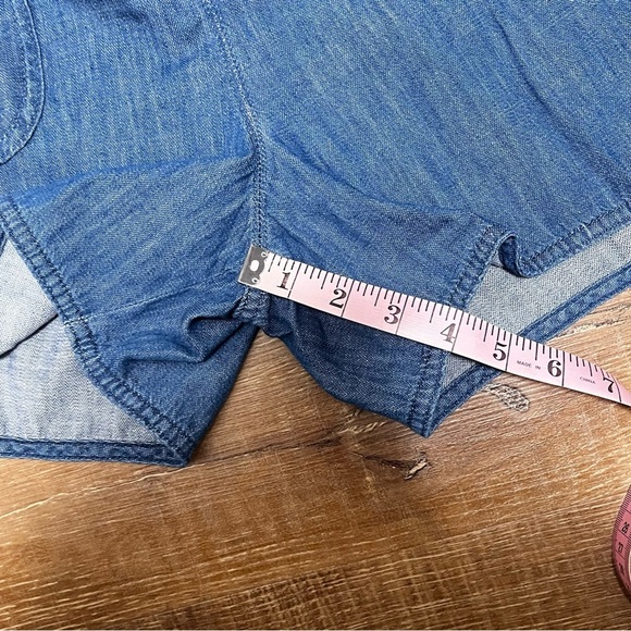 WRANGLER Lightweight Shorty Chambray Bareback Drawstring Pull On Shorts XS - Picture 9 of 9